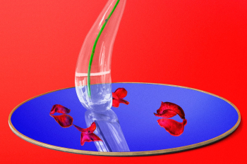 Abstract background, trippy red rose flower | Free stock illustration | High Resolution graphic