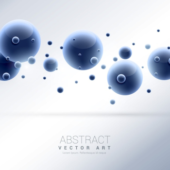 Abstract background with blue 3d molecules Abstract background with blue 3d molecules