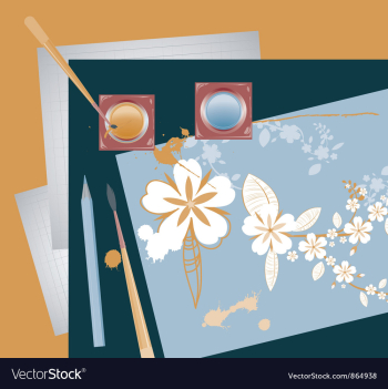 Abstract background with flowers vector image