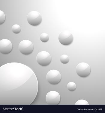 Abstract background with white glossy spheres vector image Abstract background with white glossy spheres vector image