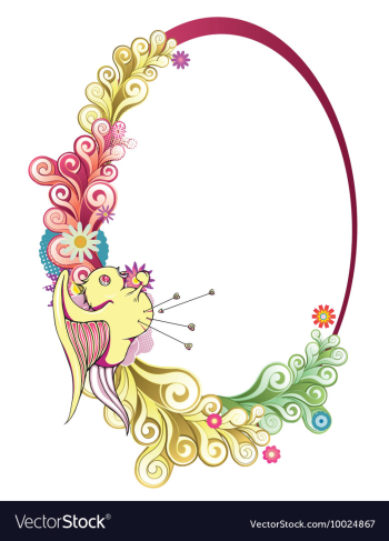 Abstract bird with floral vector image Abstract bird with floral vector image