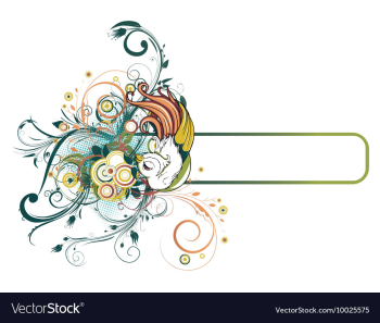 Abstract bird with floral vector image Abstract bird with floral vector image