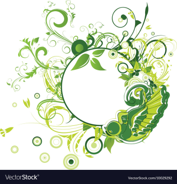 Abstract bird with floral vector image Abstract bird with floral vector image