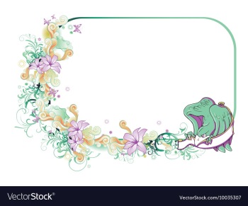 Abstract bird with floral vector image Abstract bird with floral vector image