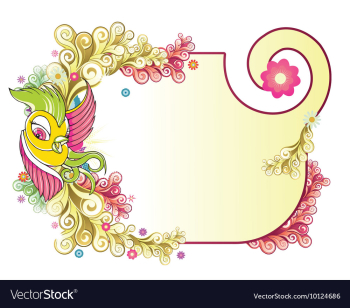 Abstract bird with floral vector image Abstract bird with floral vector image