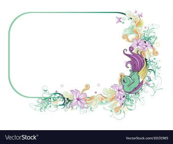Abstract bird with floral vector image Abstract bird with floral vector image