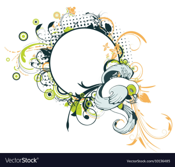 Abstract bird with floral vector image Abstract bird with floral vector image