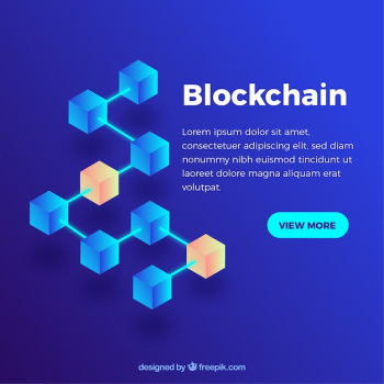 Abstract blockchain background