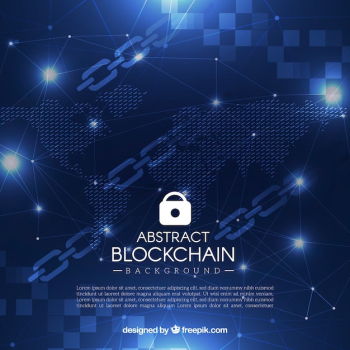Abstract blockchain background