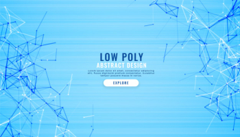 Abstract blue low poly lines digital background Free Vector Abstract blue low poly lines digital background Free Vector
