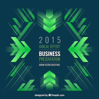 Abstract business background with green shapes
