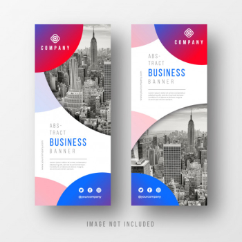 Abstract business banner templates with circles Abstract business banner templates with circles