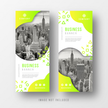 Abstract business banner templates with rounded shapes Abstract business banner templates with rounded shapes