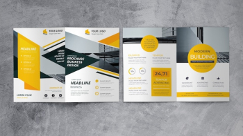 Abstract business brochure mockup