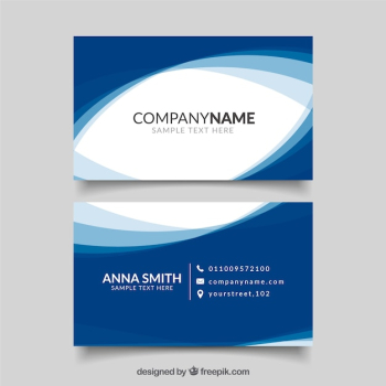 Abstract business card in blue