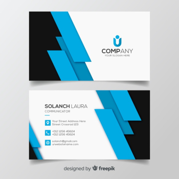 Abstract business card template Free Vector