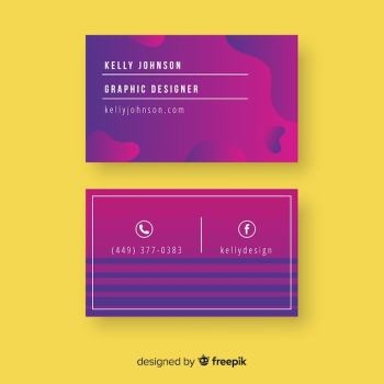 Abstract business card template with gradient style