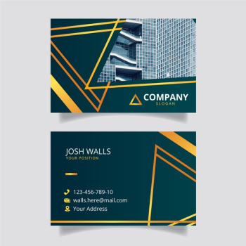 Abstract business card template with photo Free Vector Abstract business card template with photo Free Vector