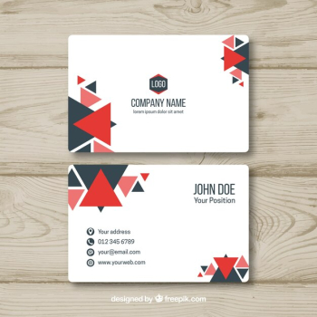 Abstract business card with triangles