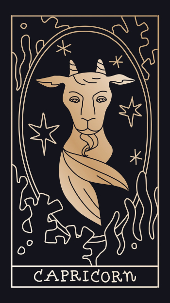 Abstract Capricorn mobile phone wallpaper, | Free Vector Illustration - rawpixel