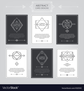 Abstract Card Designs Set vector image Abstract Card Designs Set vector image