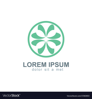 Abstract circle green ornament logo vector image Abstract circle green ornament logo vector image