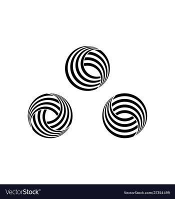 Abstract circle swirl logo design elements vector image Abstract circle swirl logo design elements vector image