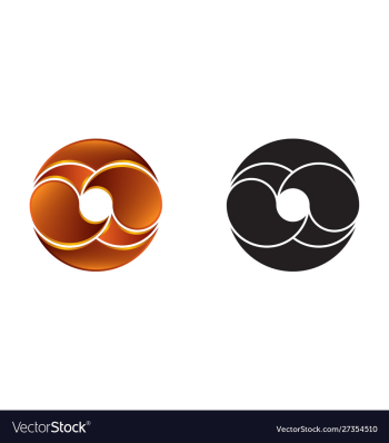 Abstract circle swirl logo design elements vector image Abstract circle swirl logo design elements vector image