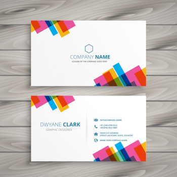 Abstract colorful business card design