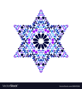Abstract colorful petal ornament star symbol vector image Abstract colorful petal ornament star symbol vector image