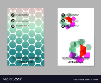 Abstract composition business card set box block vector image Abstract composition business card set box block vector image