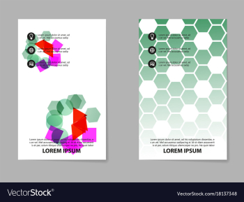 Abstract composition business card set box block vector image Abstract composition business card set box block vector image