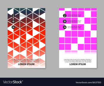 Abstract composition business card set box block vector image Abstract composition business card set box block vector image