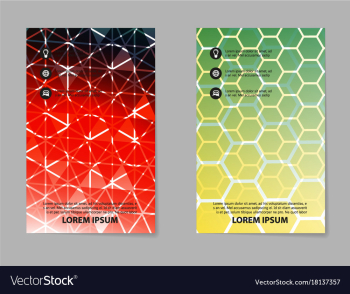 Abstract composition business card set box block vector image Abstract composition business card set box block vector image