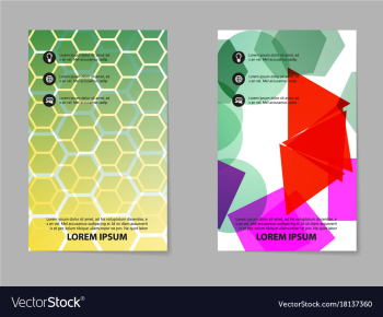 Abstract composition business card set box block vector image Abstract composition business card set box block vector image