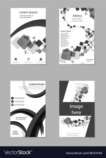 Abstract composition business card set box block vector image Abstract composition business card set box block vector image