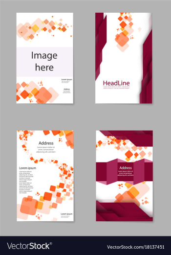Abstract composition business card set box block vector image Abstract composition business card set box block vector image