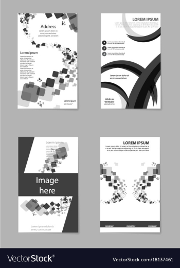 Abstract composition business card set box block vector image Abstract composition business card set box block vector image