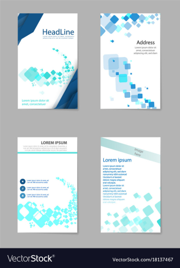 Abstract composition business card set box block vector image Abstract composition business card set box block vector image