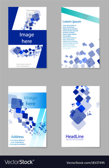 Abstract composition business card set box block vector image Abstract composition business card set box block vector image