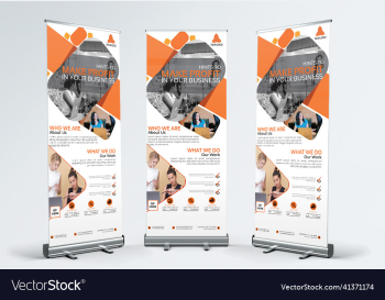 abstract corporate roll up x banner design