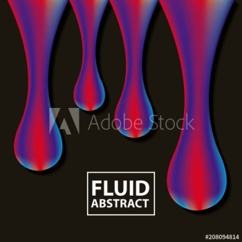 abstract covers fluids dark background mixing colors neon drops melted vector illustration