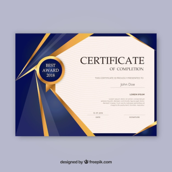 Abstract design certificate Abstract design certificate