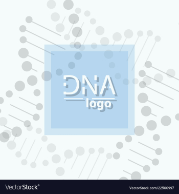 Abstract dna strand symbol isolated on white vector image