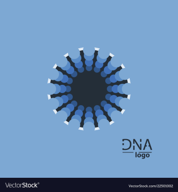 Abstract dna strand symbol isolated on white vector image