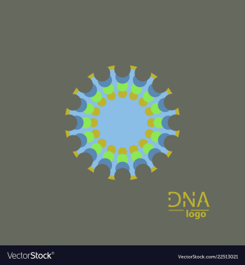 Abstract dna strand symbol isolated on white vector image