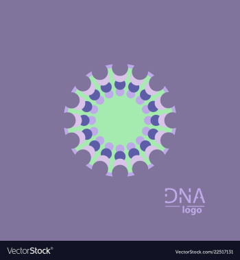 Abstract dna strand symbol isolated on white vector image