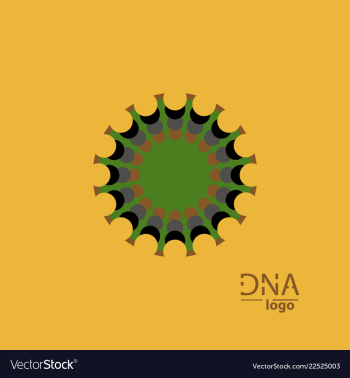 Abstract dna strand symbol isolated on white vector image