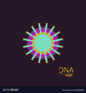 Abstract dna strand symbol isolated on white vector image
