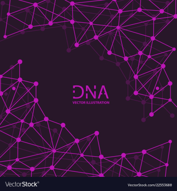 Abstract dna strand symbol isolated on white vector image
